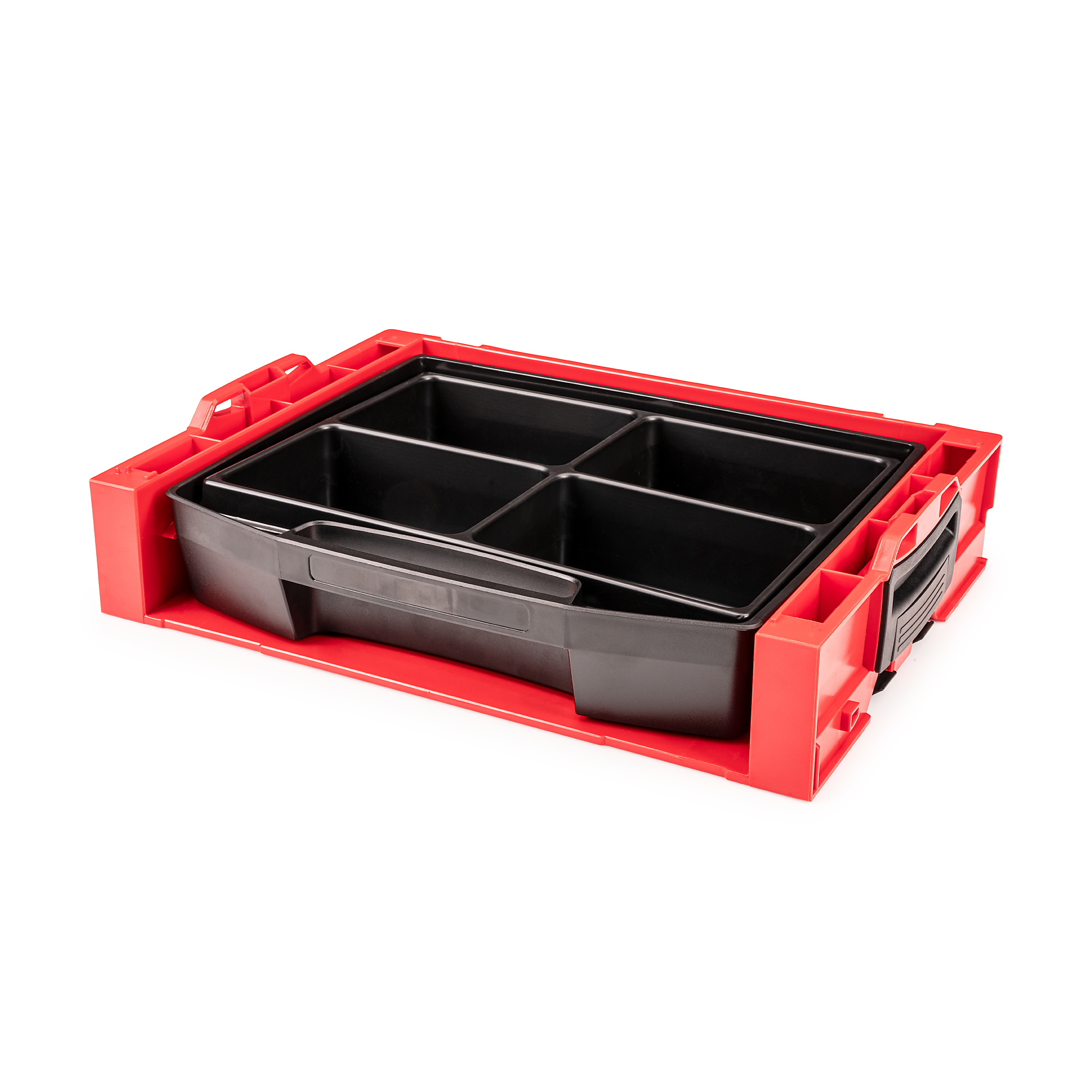 TEKTON Open Top Drawer (LS-Tray) with 4-Cavity Parts Tray and Stacking Drawer Rack | OLB94011